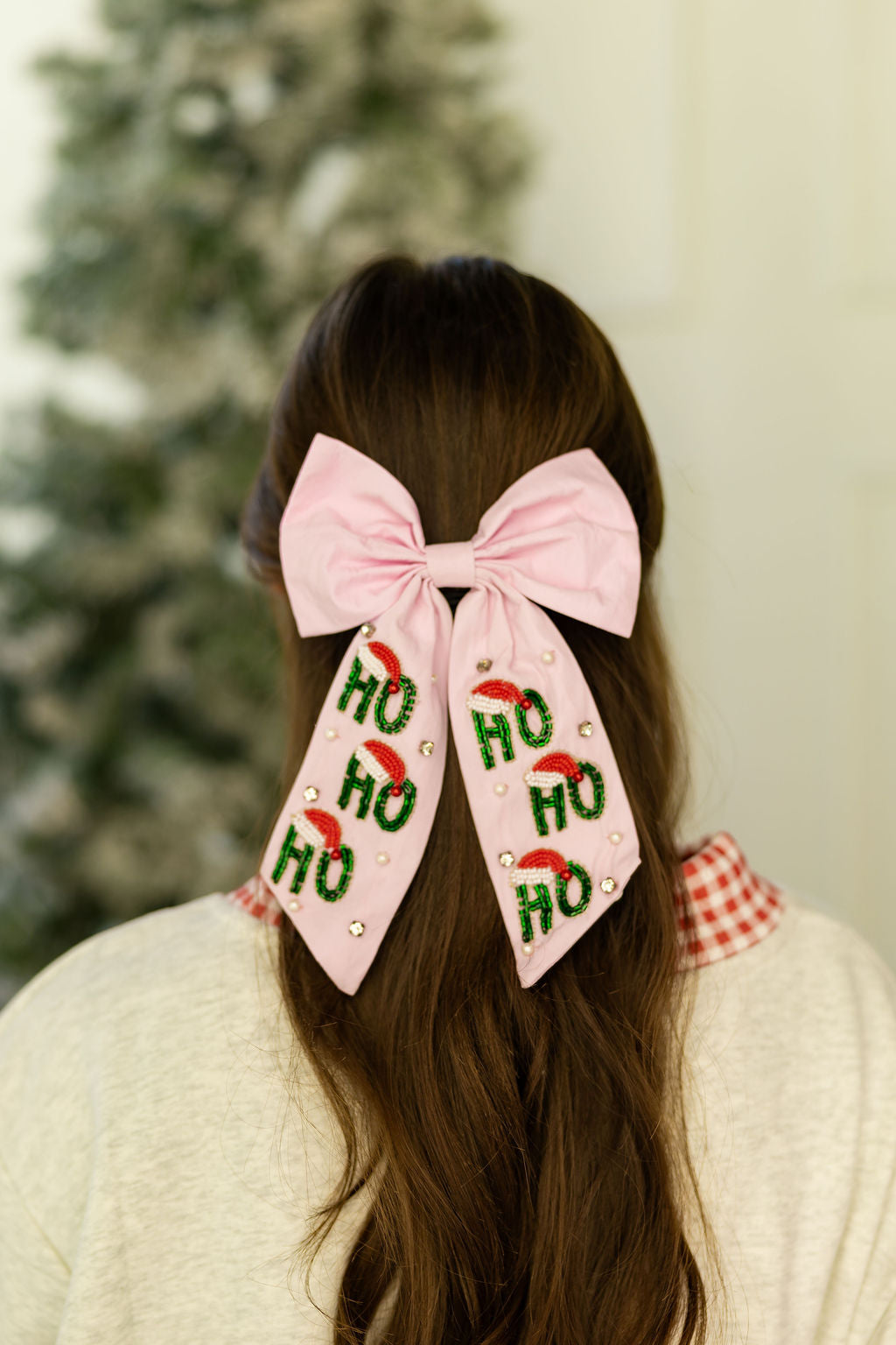 HoHoHo Beaded Bow