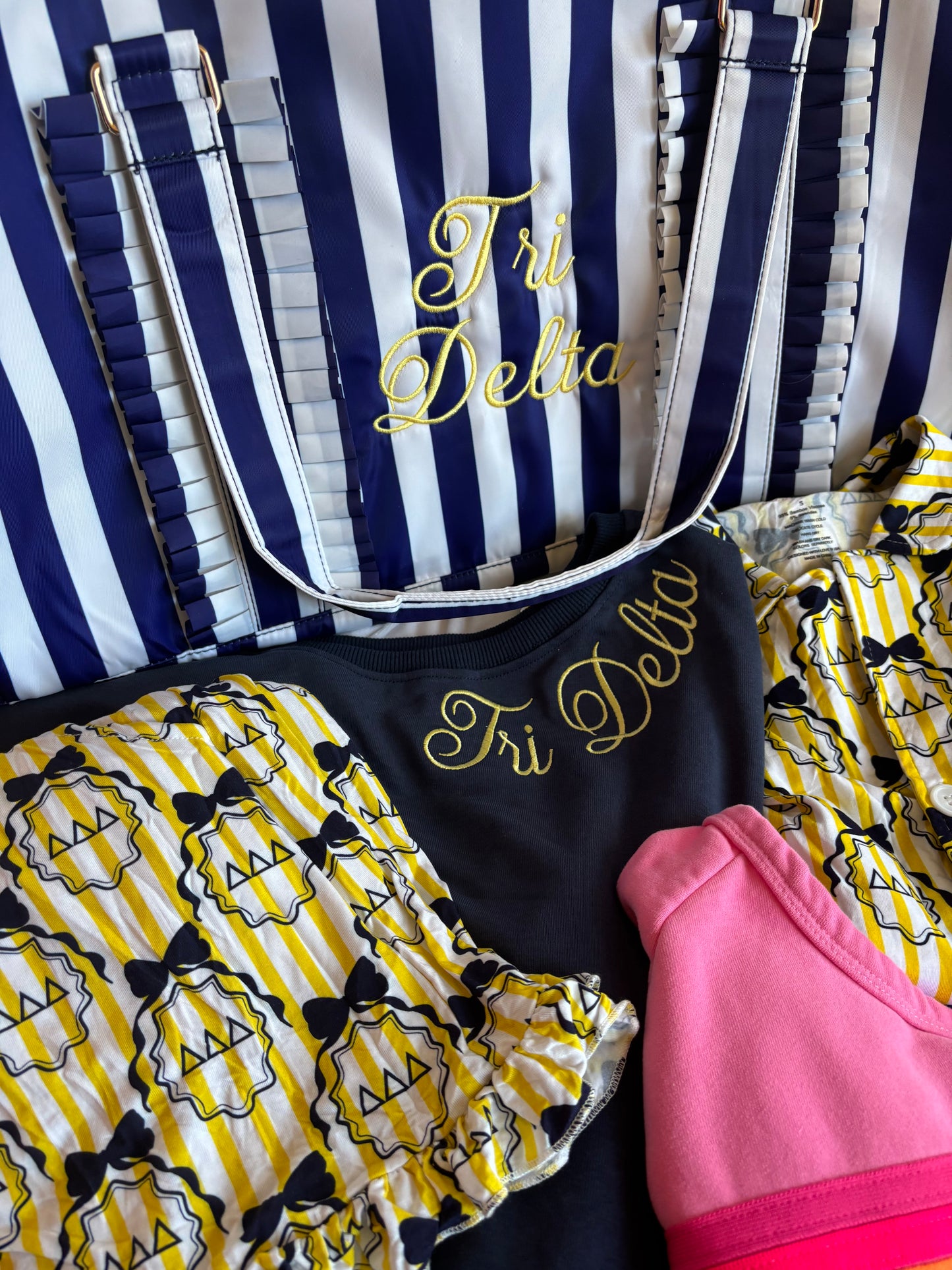 Tri Delta duffle bag