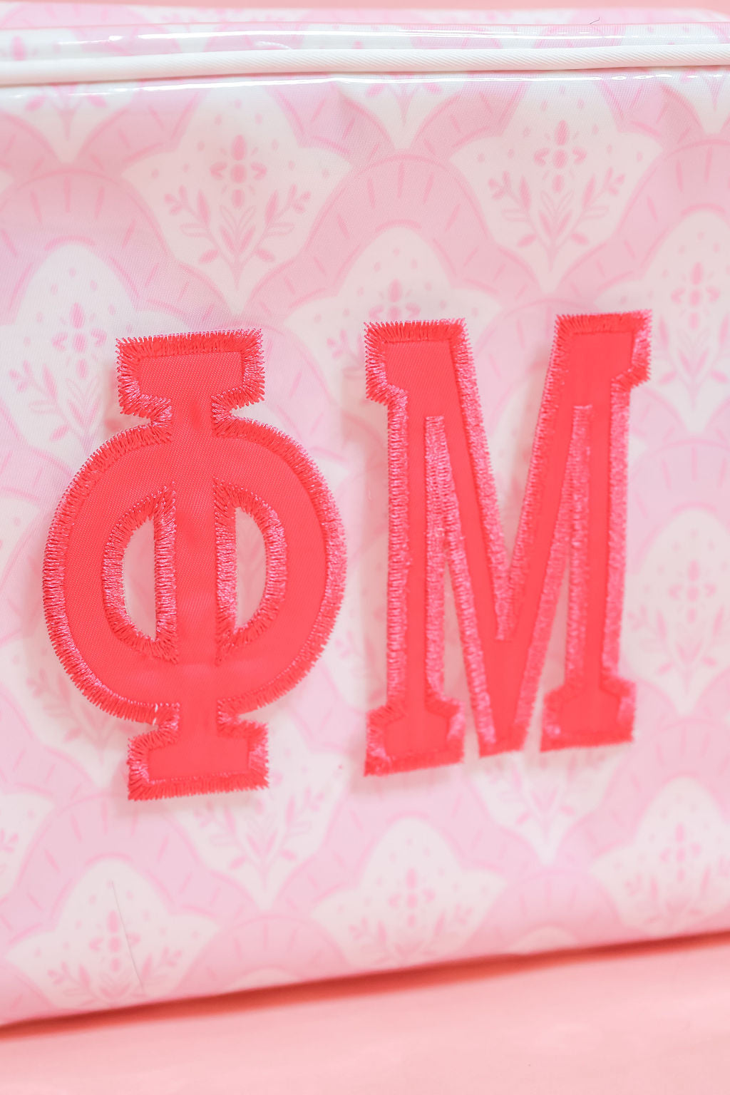 Phi Mu Clear Coat Makeup Bag