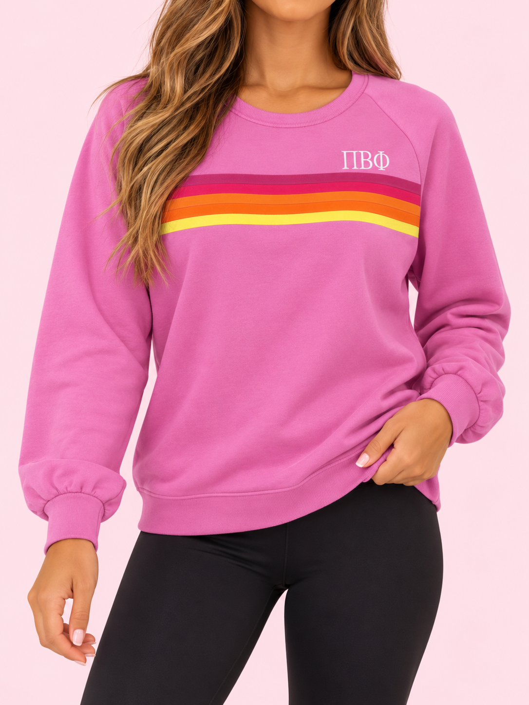 Pi Beta Phi Hot Pink Crewneck