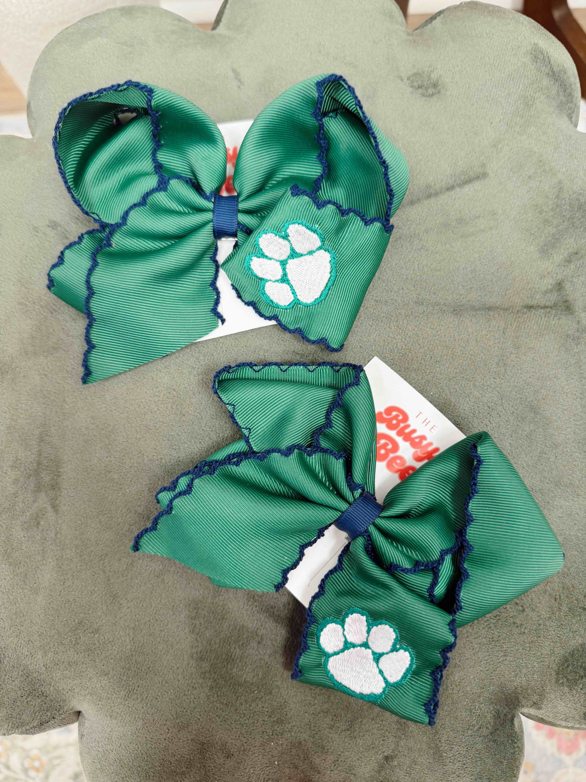 Green Bow w/ Paw