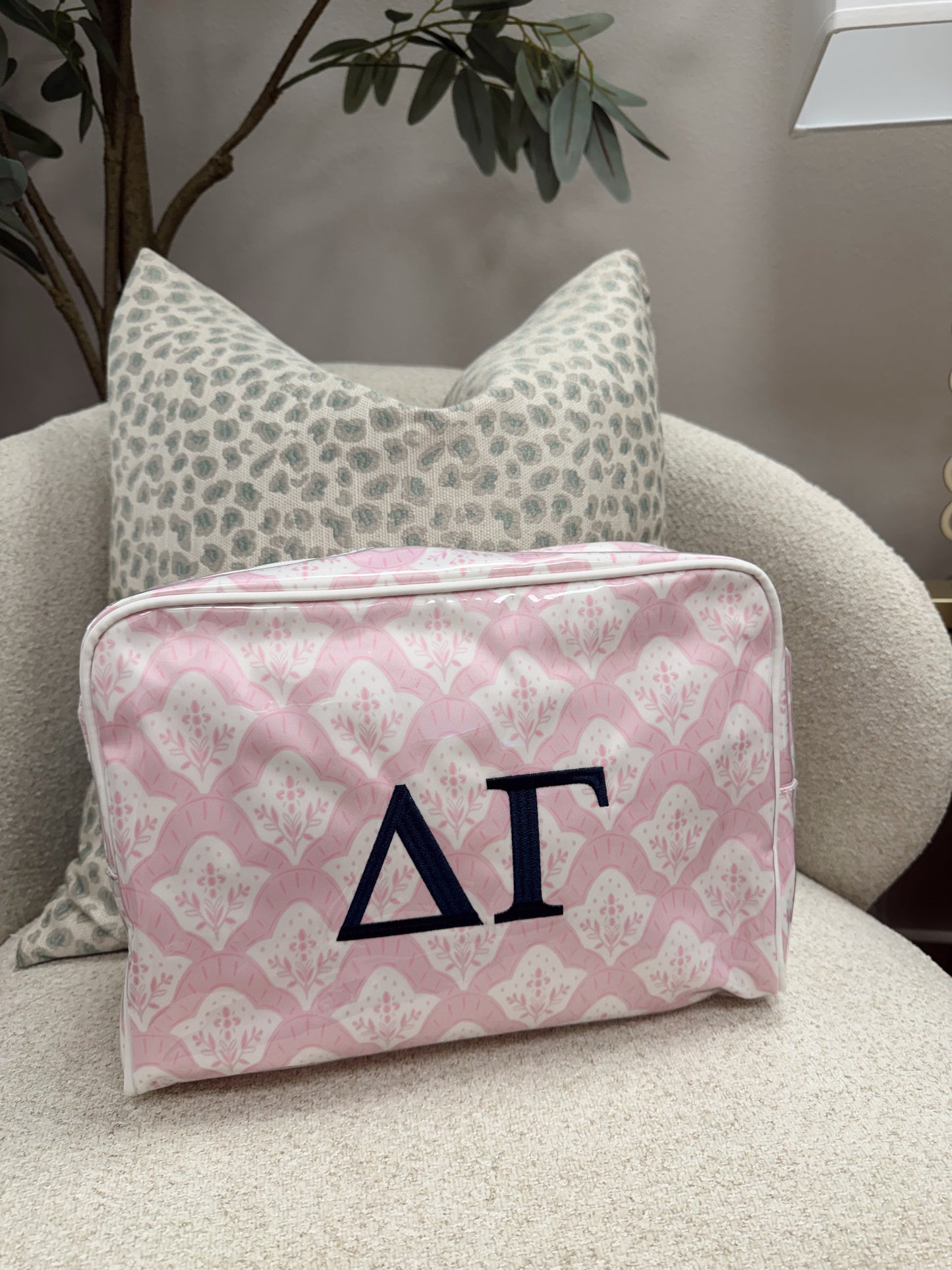 Delta Gamma Clear Coat Makeup Bag