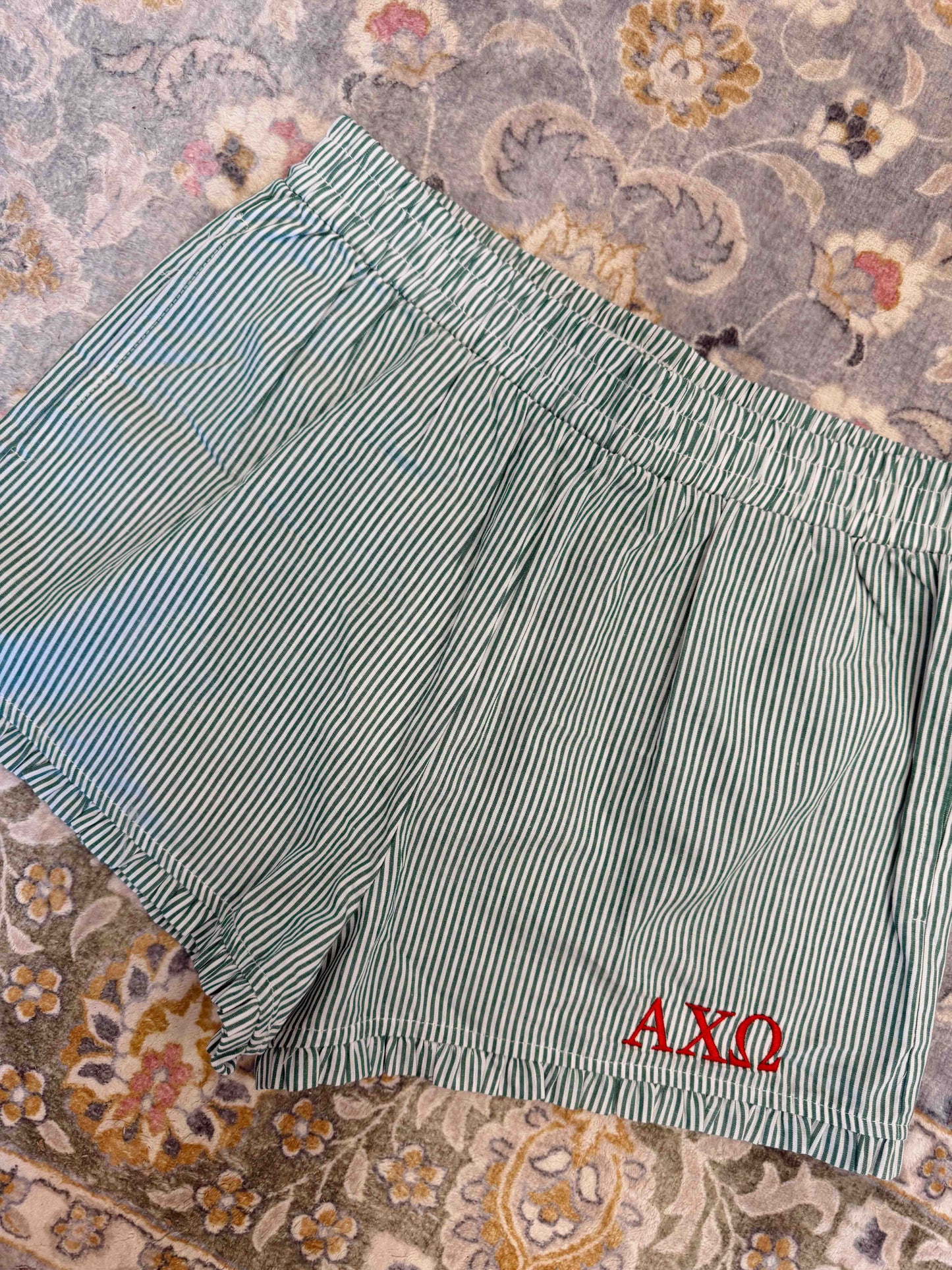 Alpha Chi Omega Stripe Shorts