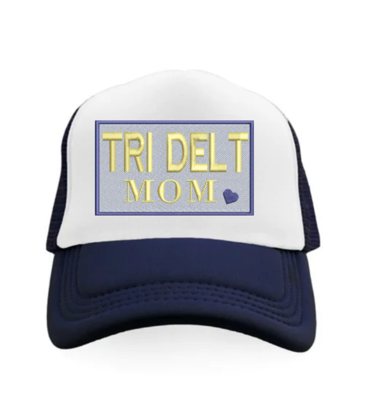 Tri Delt Mom patch trucker hat