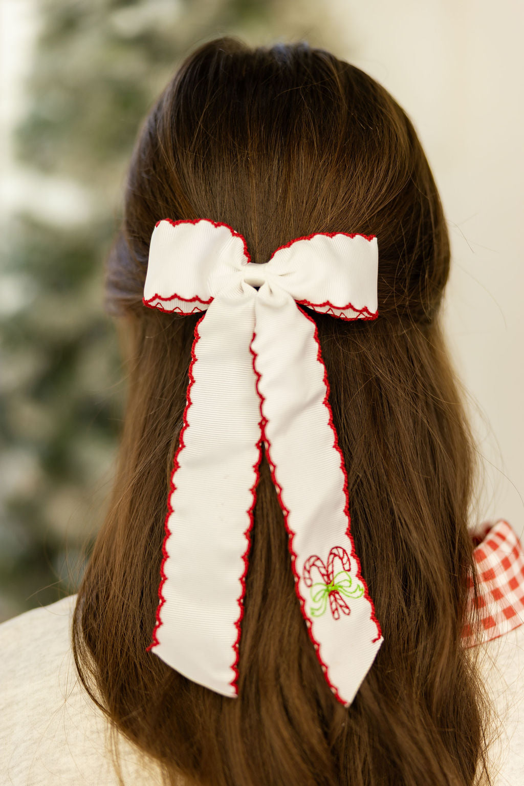 Candy Cane Longtail Bow