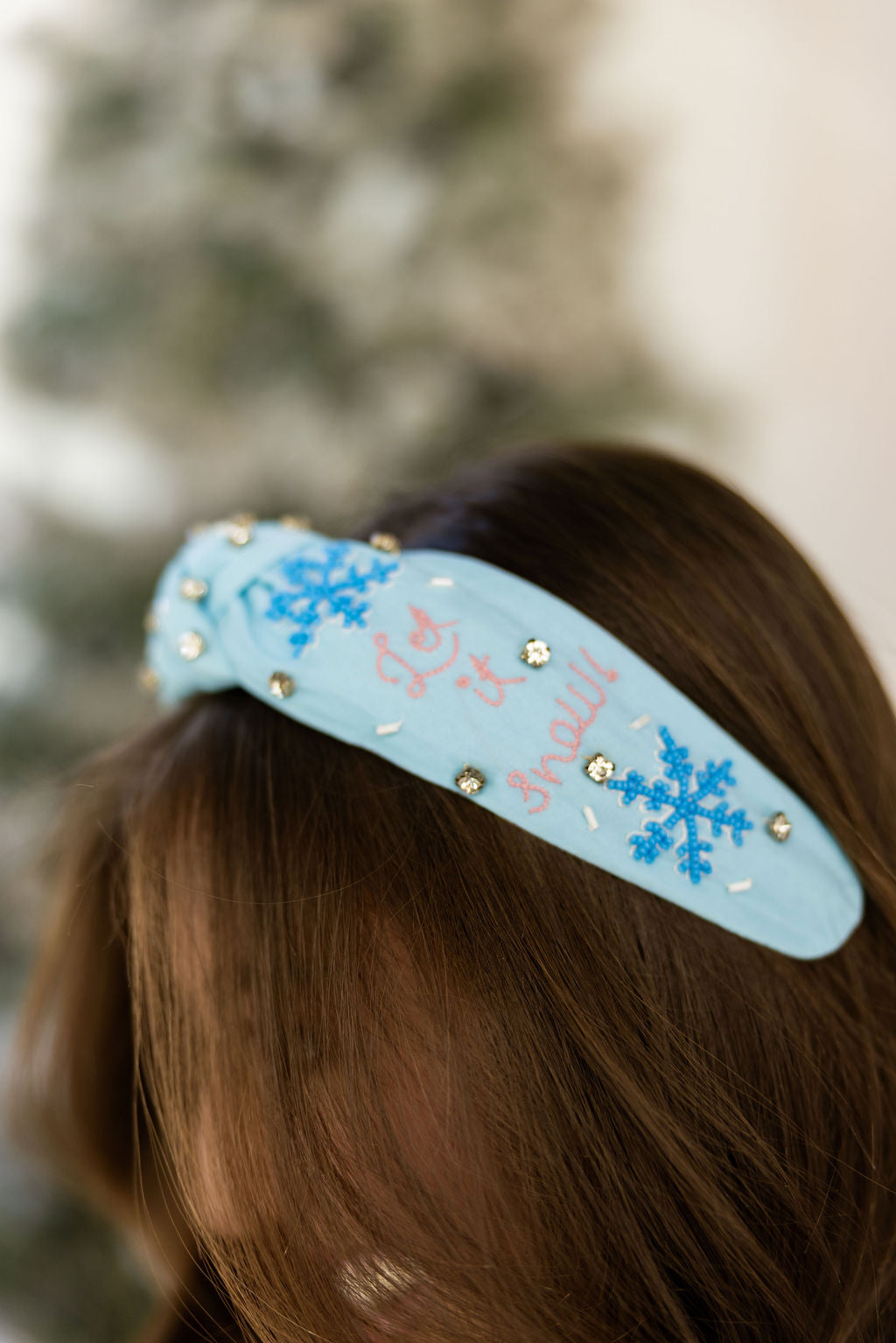Let It Snow Beaded Headband