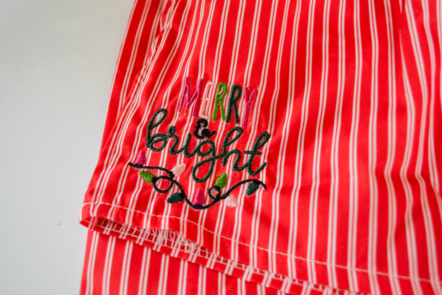 Merry and Bright Boxer Shorts Red