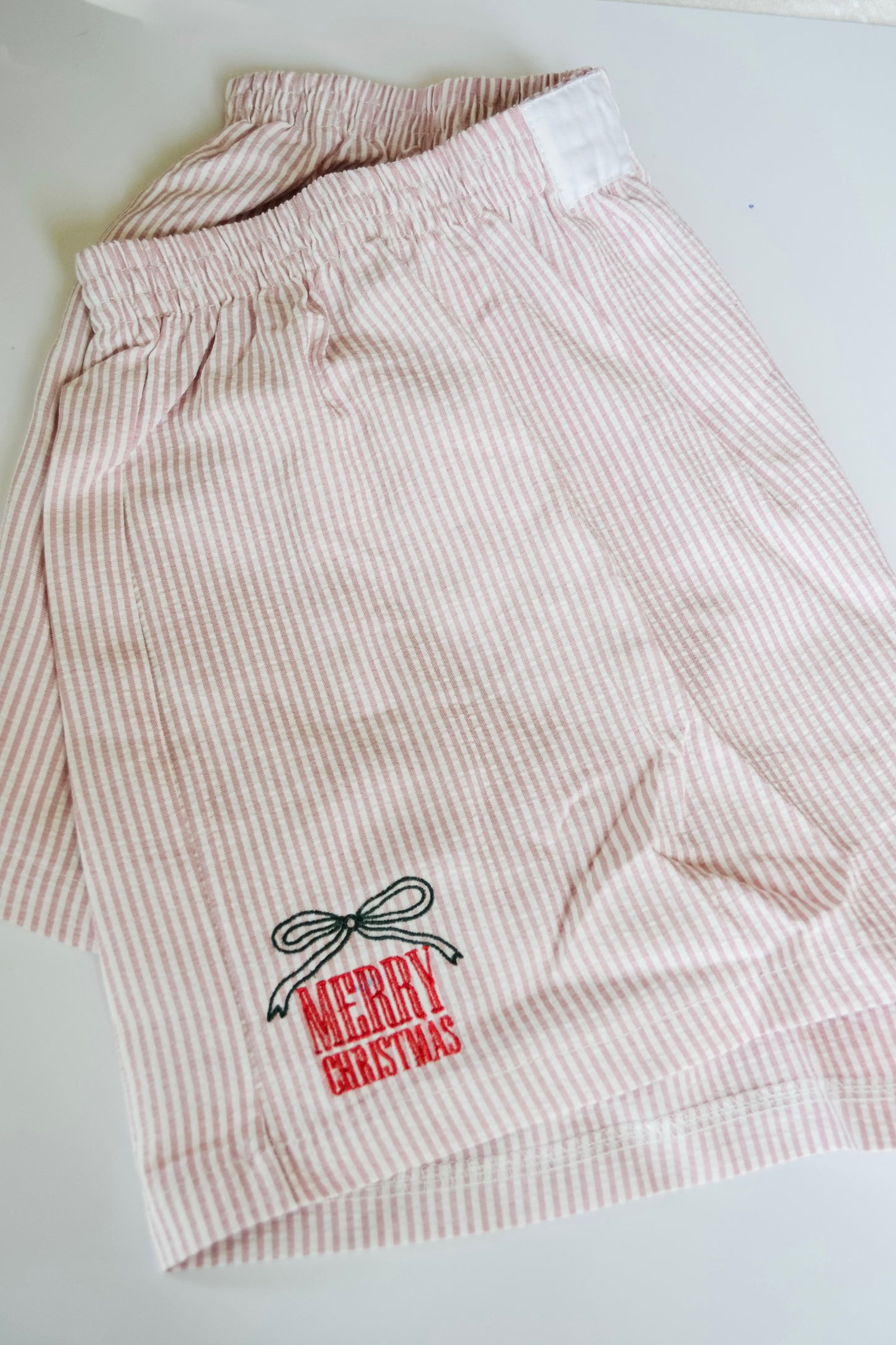 Pink Christmas Boxer Shorts