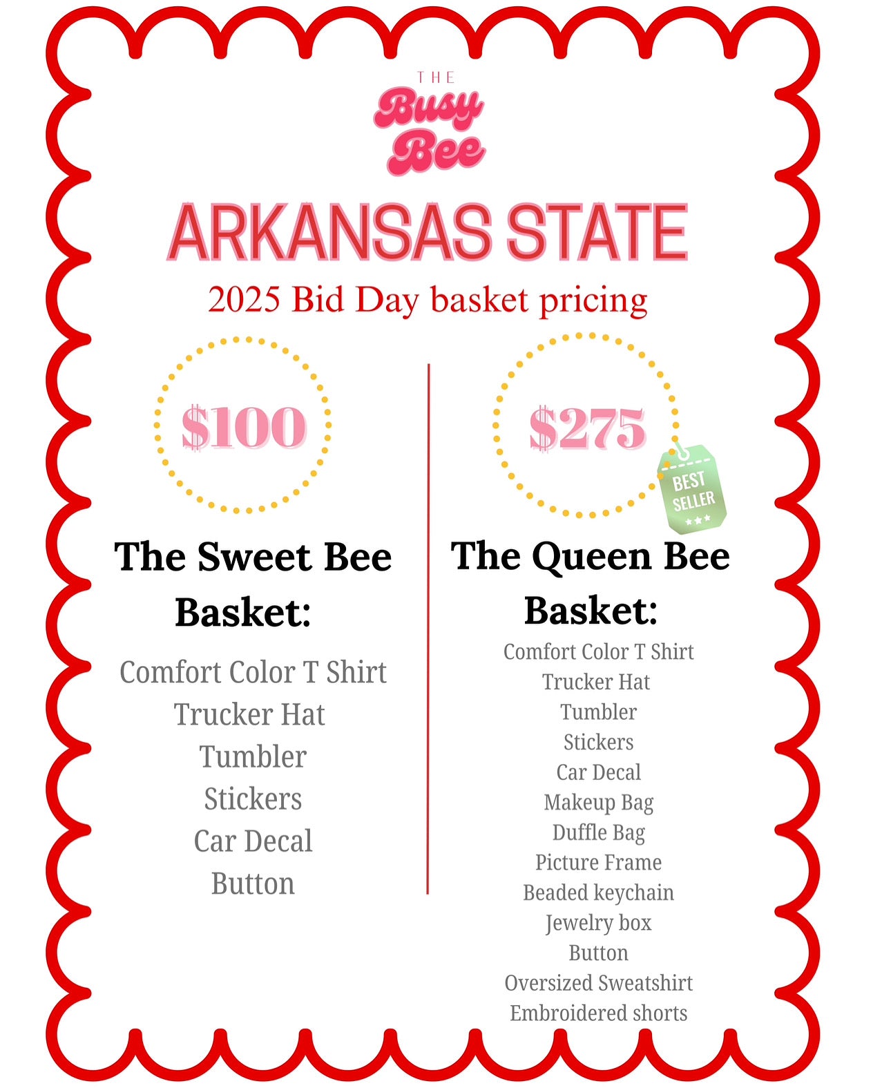 The Queen Bee Bid Day Basket