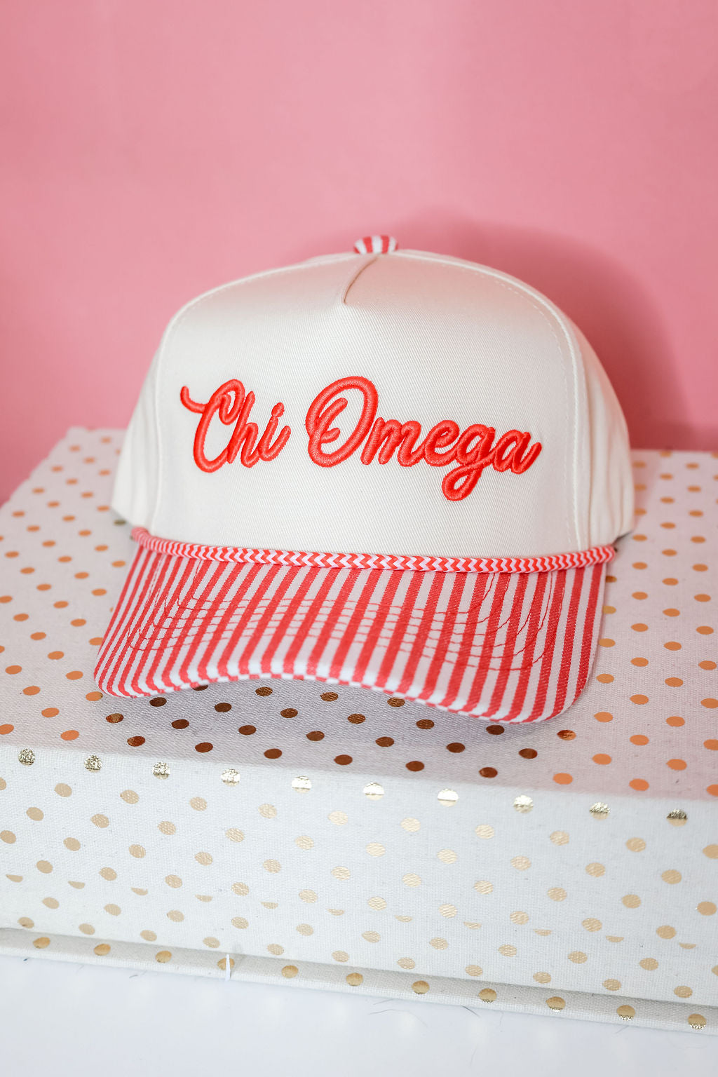 Chi Omega Stripe Hat