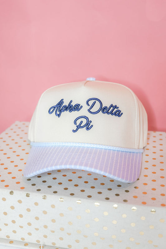 Alpha Delta Pi Stripe Hat