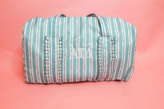 Alpha Gamma Ruffle Duffle Bag