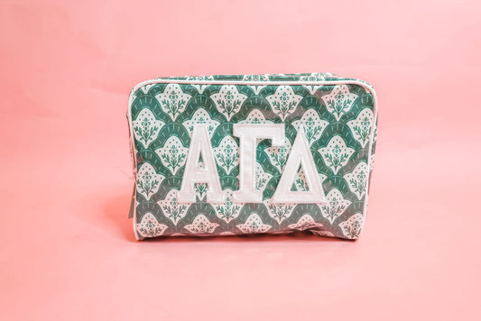 Alpha Gamma Clear Coat Makeup Bag