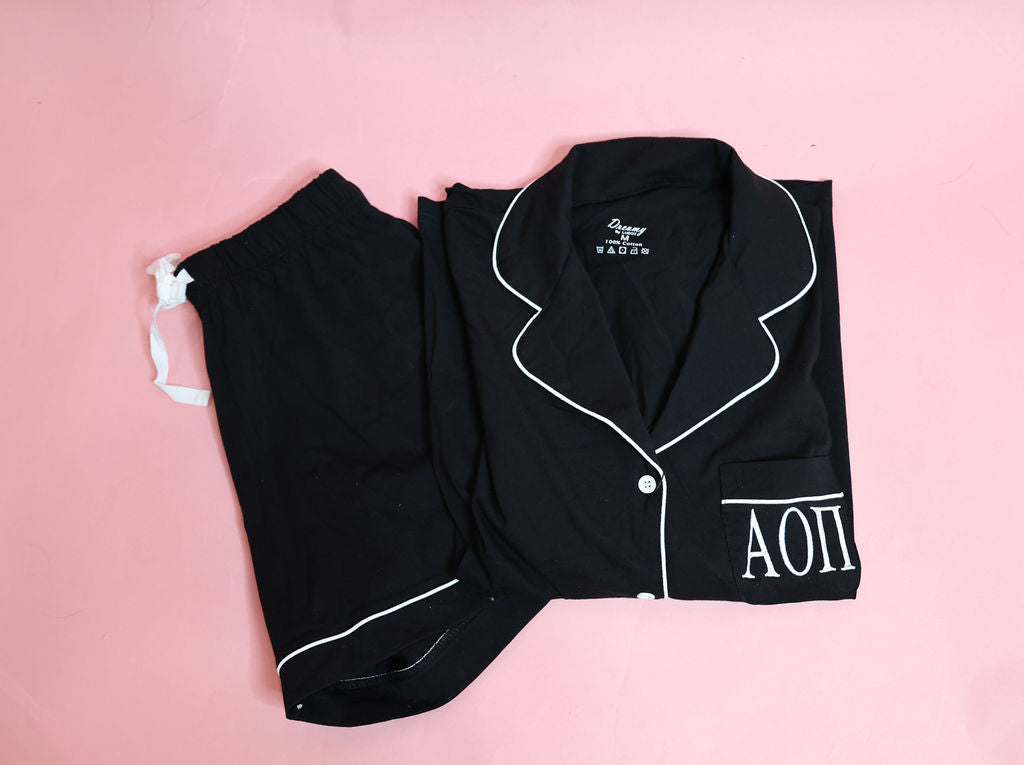 Alpha Omicron Pi Black Pajamas
