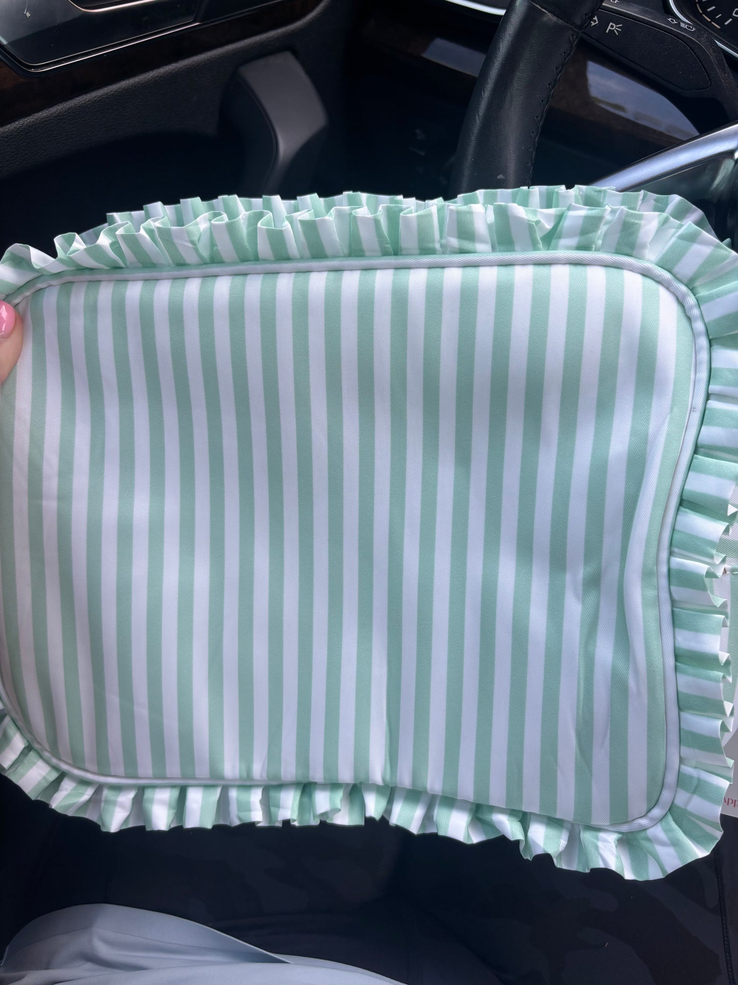 Embroidered Nylon Makeup Bag