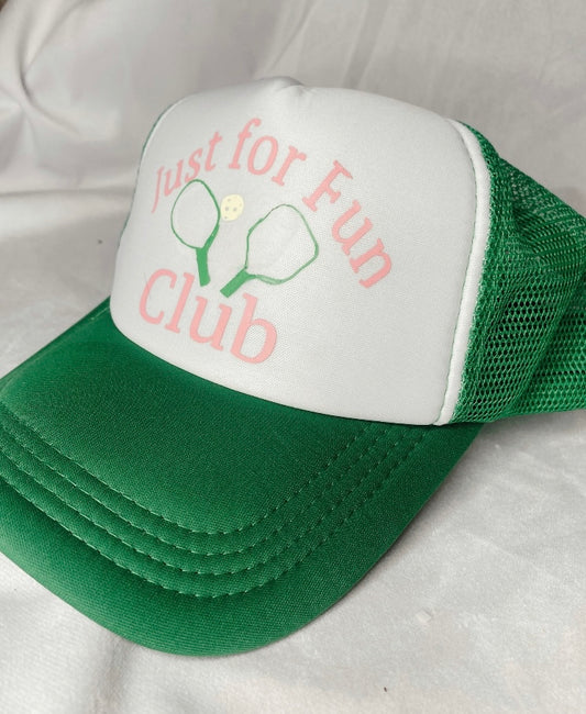 Pickleball Just For Fun Club Green/White trucker