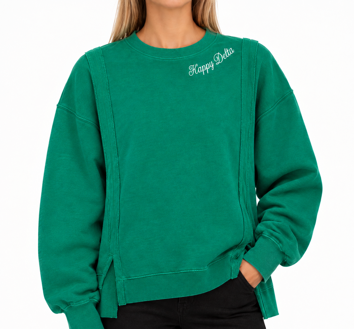 Kappa Delta Embroidered Neckline Pullover