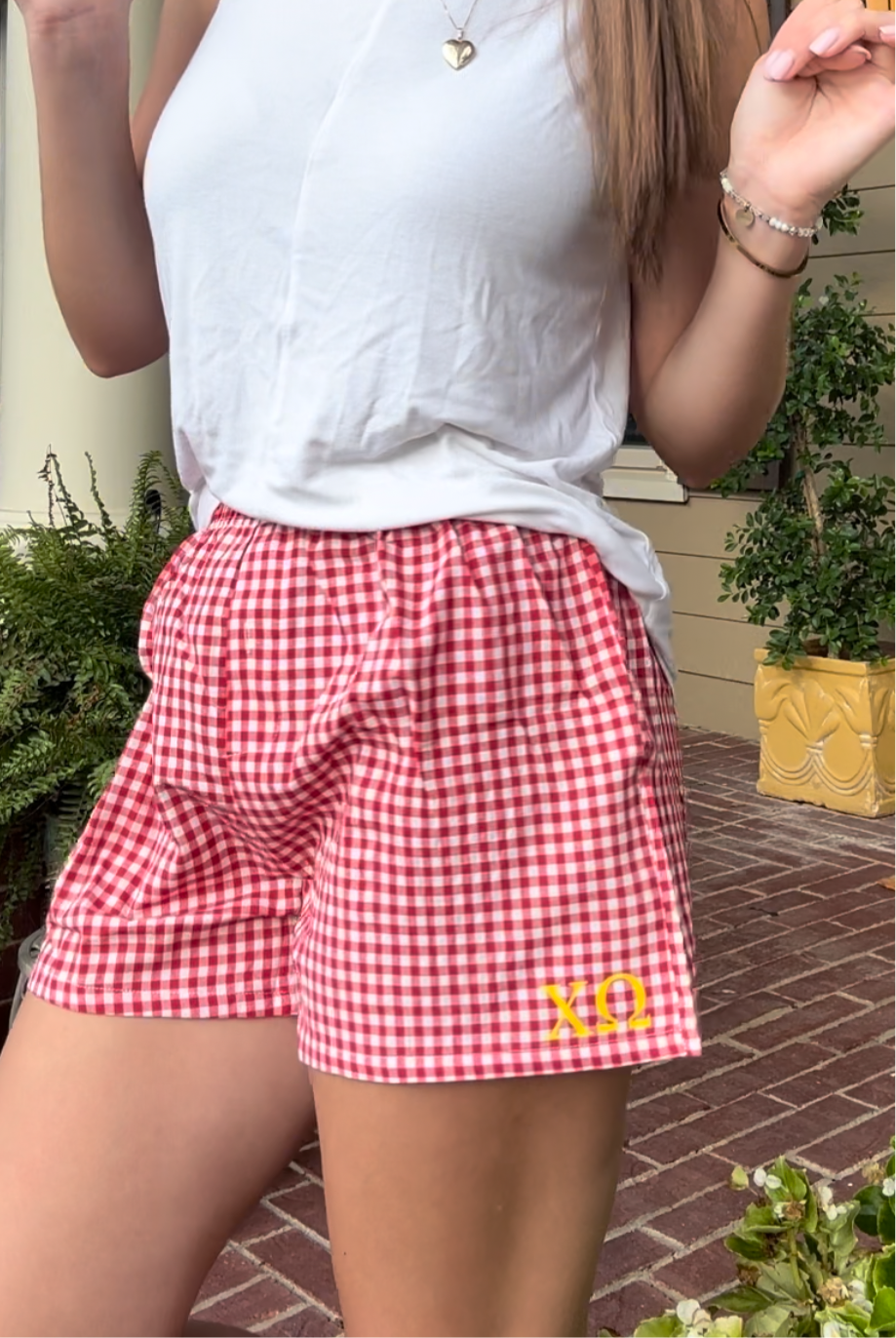 Chi Omega Boxer Shorts – The Busy Bee
