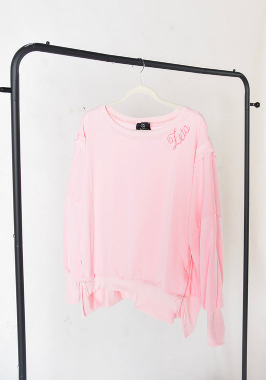 Zeta Embroidered Neckline Sweatshirt