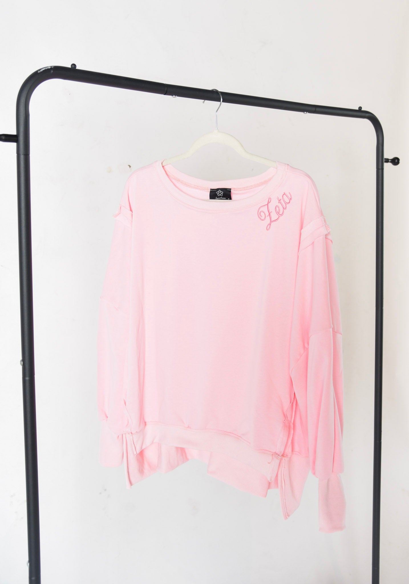Zeta Embroidered Neckline Sweatshirt