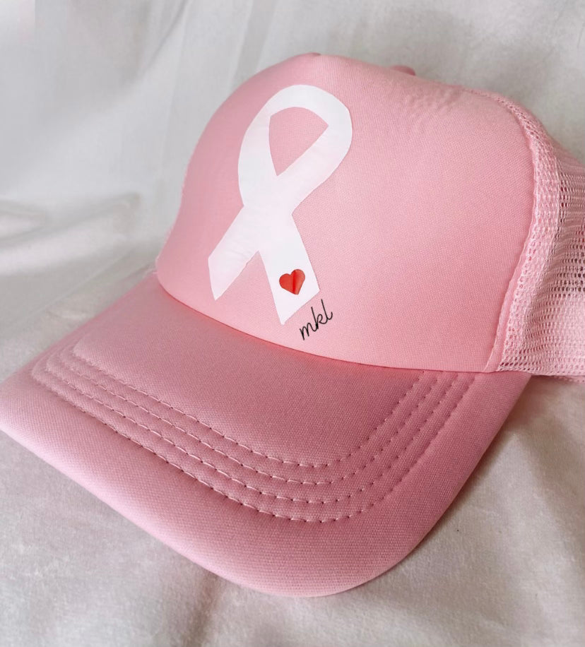 Breast Cancer Awareness Trucker (add initials)