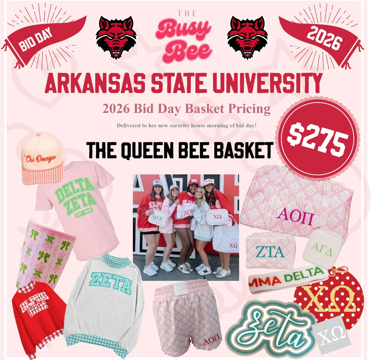 Queen Bee: $275 Bid Day Basket