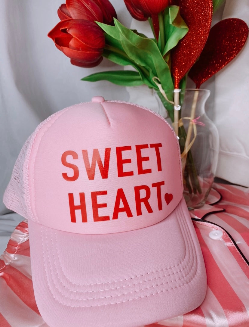 "Sweet Heart" Trucker Hat -Pink