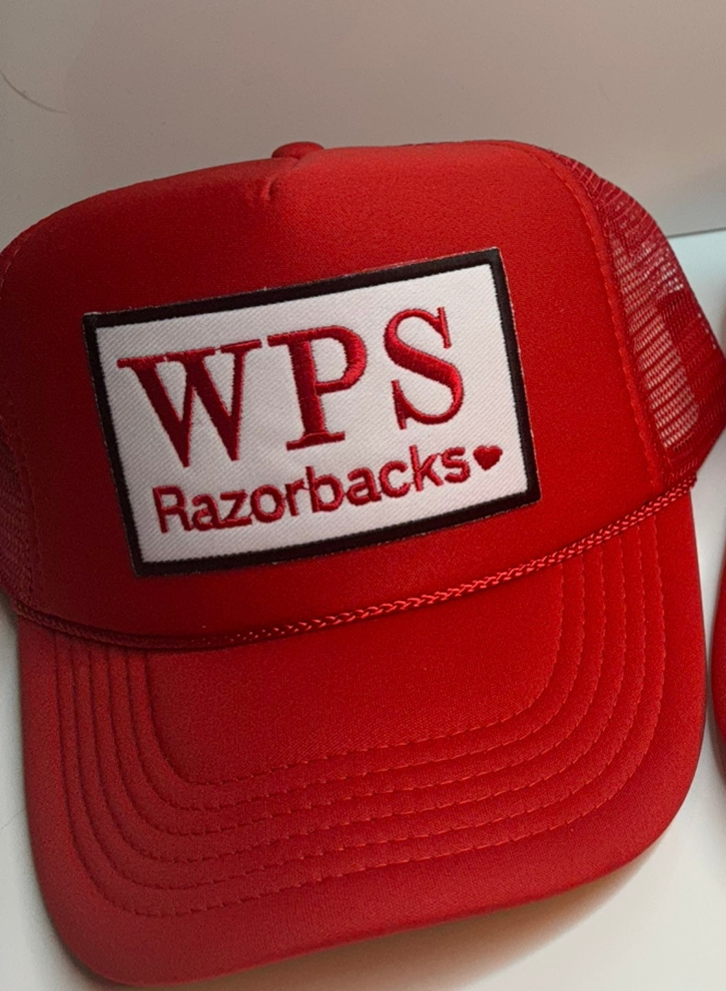Red WPS trucker hat