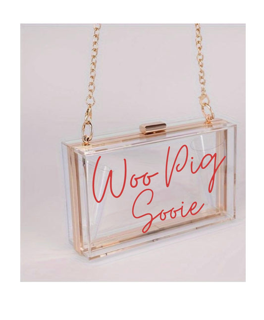 Woo Pig Sooie Clear Purse