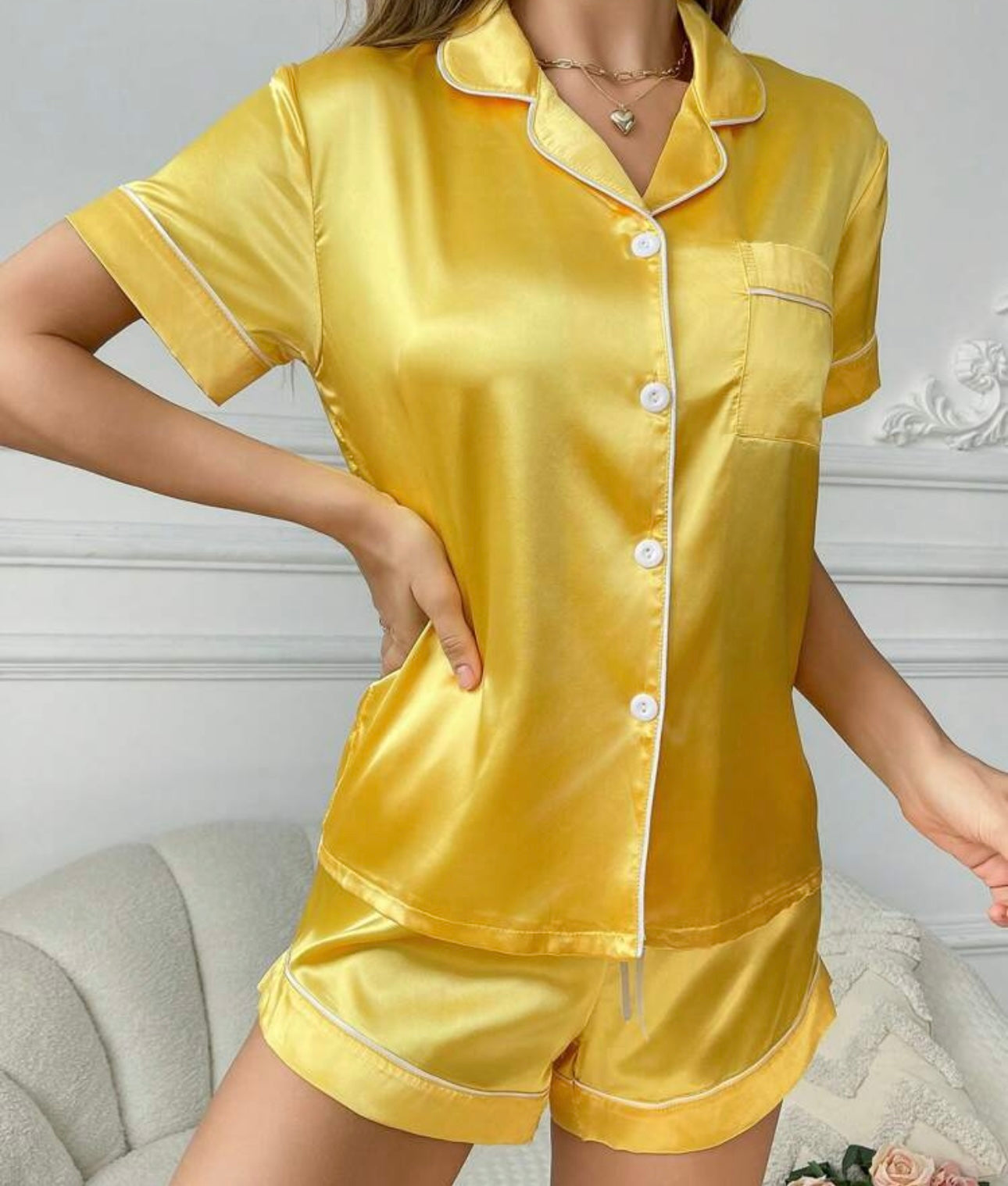 Chi Omega: Silk pajama set