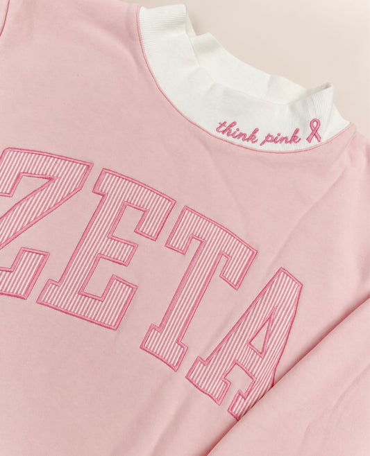 Tennessee Zeta Think Pink Mocknecks