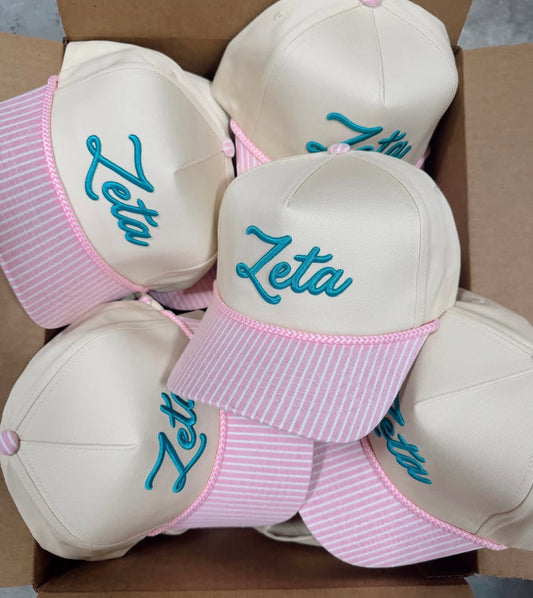 Zeta Tau Alpha Stripe Hat