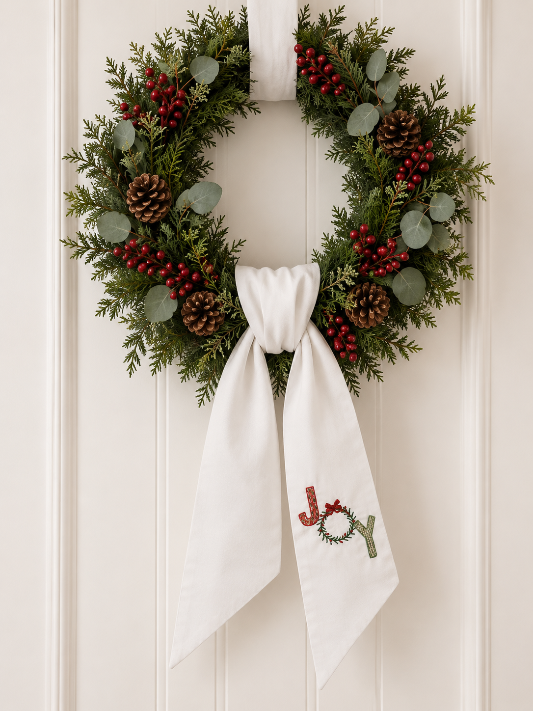 Joy Wreath Sash