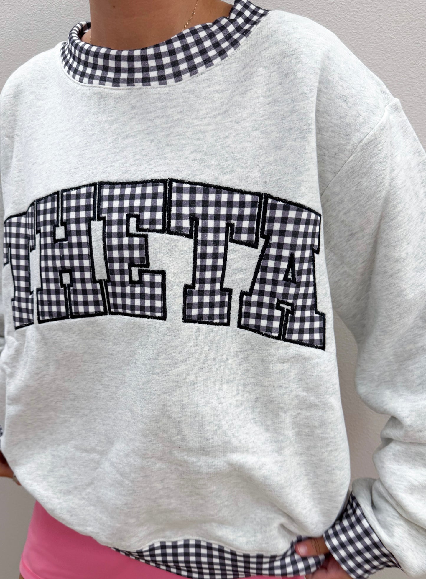 Kappa Alpha Theta Gingham Mockneck