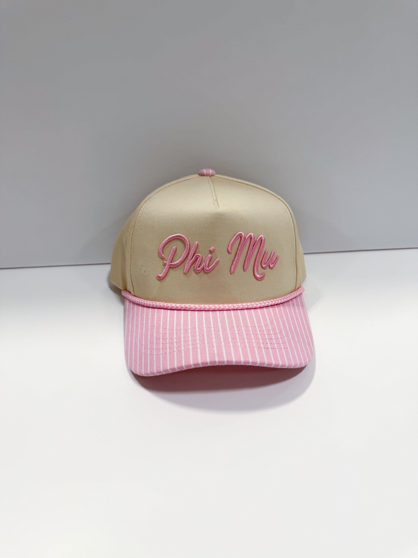 Phi Mu Stripe Hat