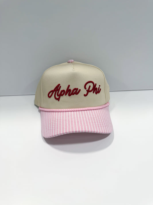 Alpha Phi Stripe Hat