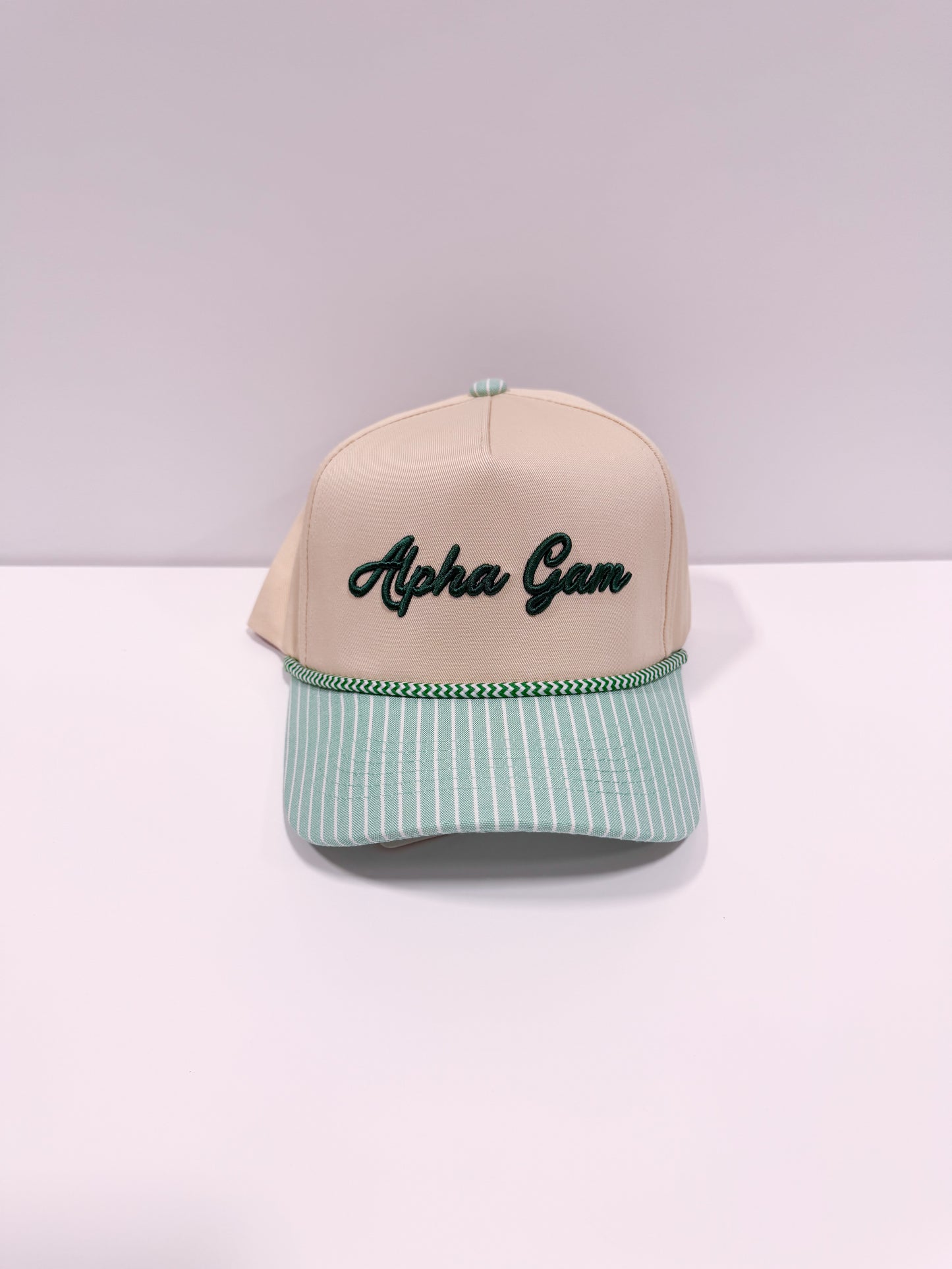 Alpha Gamma Stripe Hat