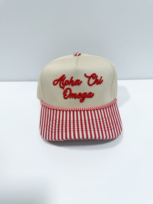 Alpha Chi Omega Stripe Hat