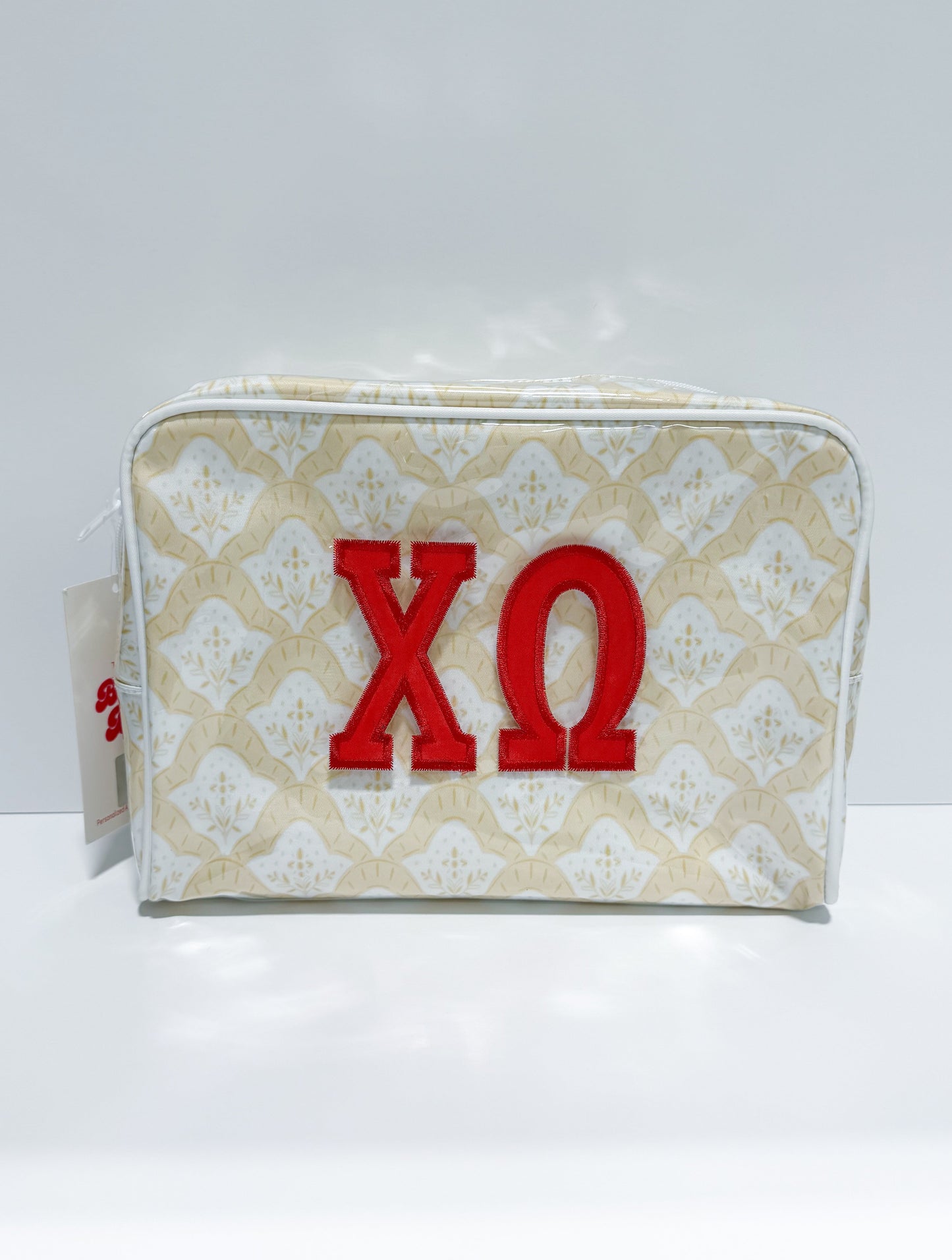 Chi Omega Clear Coat Makeup Bag Yellow