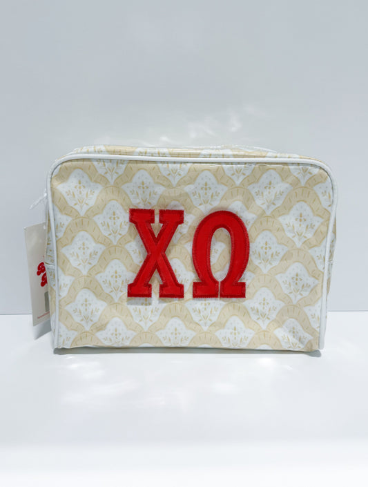 Chi Omega Clear Coat Makeup Bag Yellow