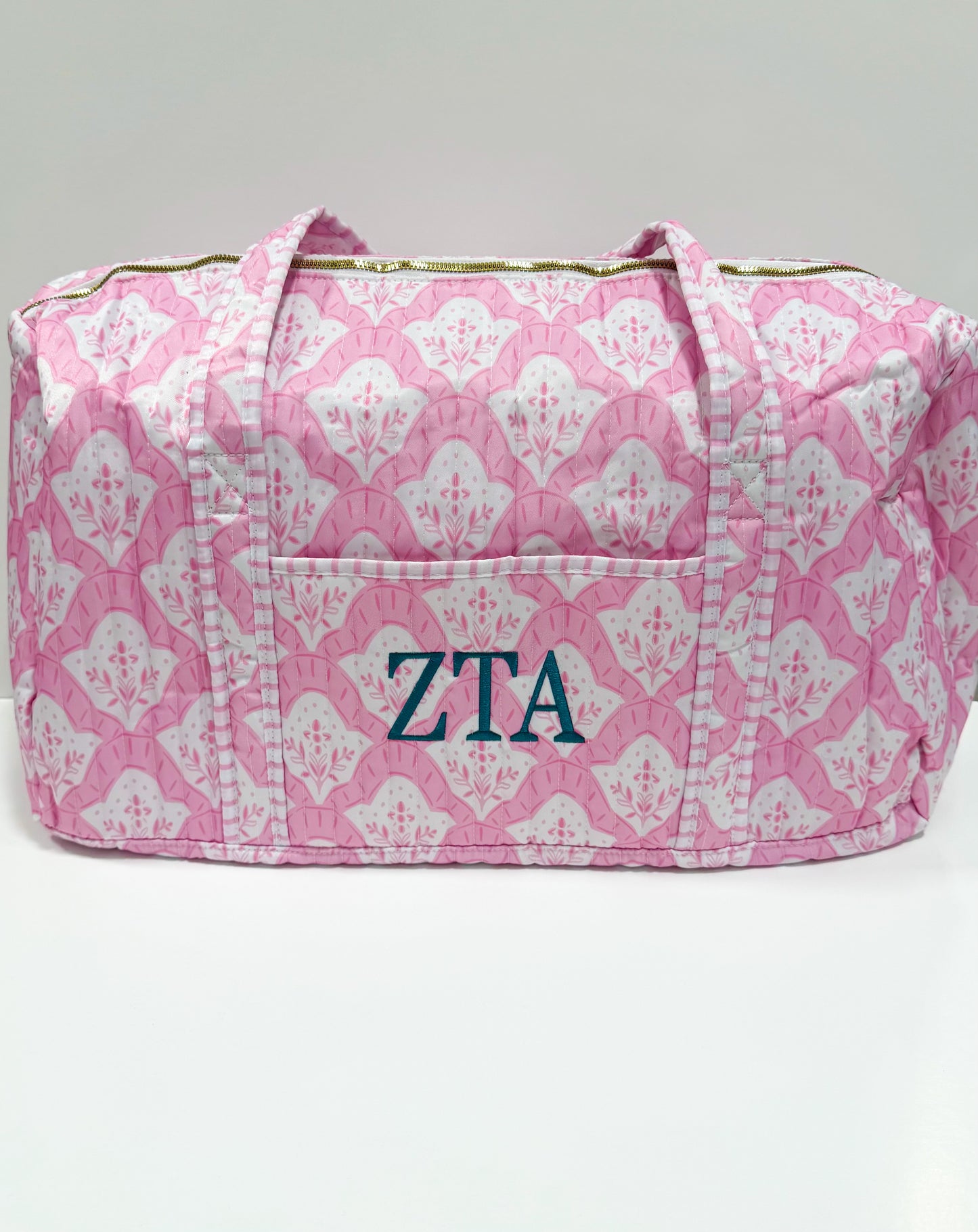 Zeta Tau Alpha Quilted Duffle Bag