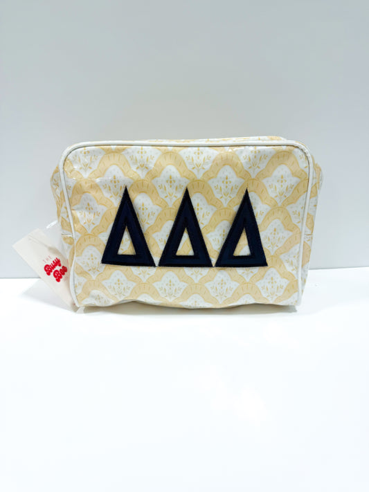 Tri Delta Clear Coat Makeup Bag Yellow