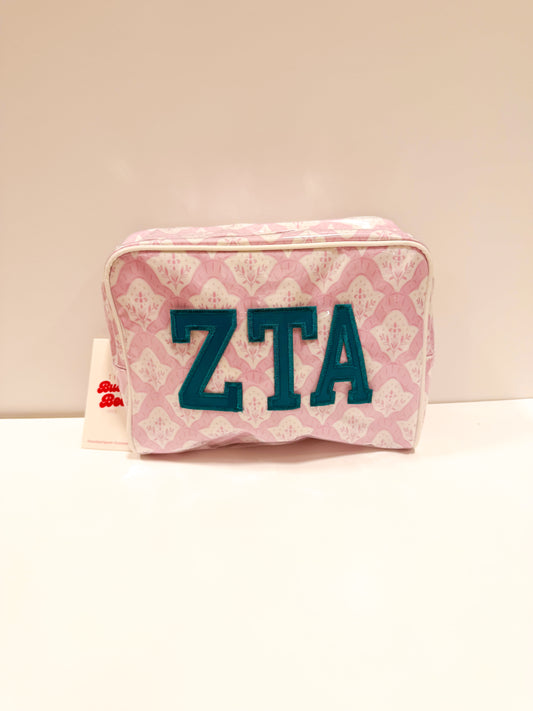 Zeta Tau Alpha Clear Coat Makeup Bag