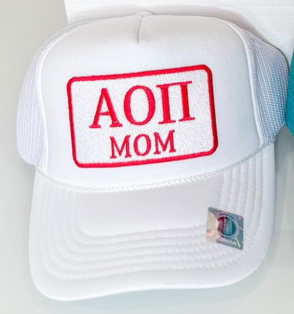 Alpha Omicron Pi Mom Patch Hat