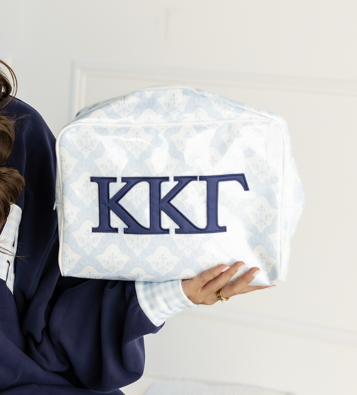 Kappa Kappa Gamma Clear Coat Makeup Bag