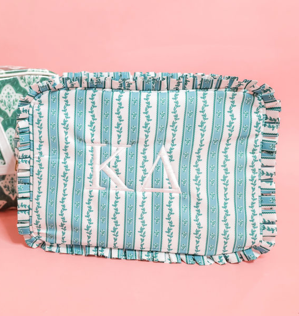 Kappa Delta Ruffle Makeup Bag