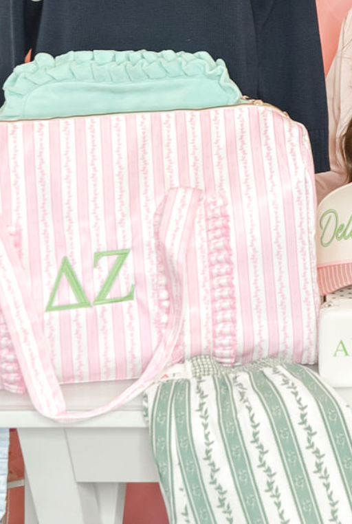 Delta Zeta Ruffle Duffle Bag
