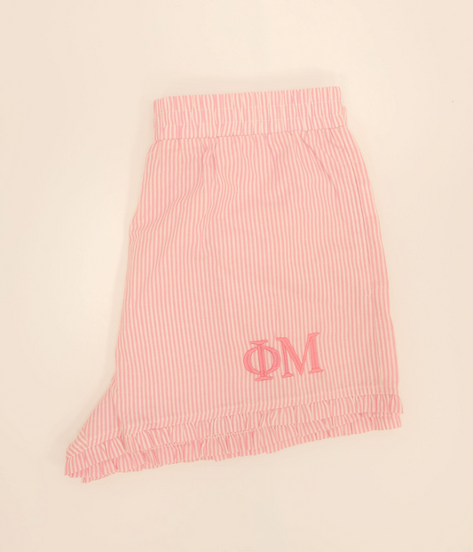 Phi Mu Stripe Shorts
