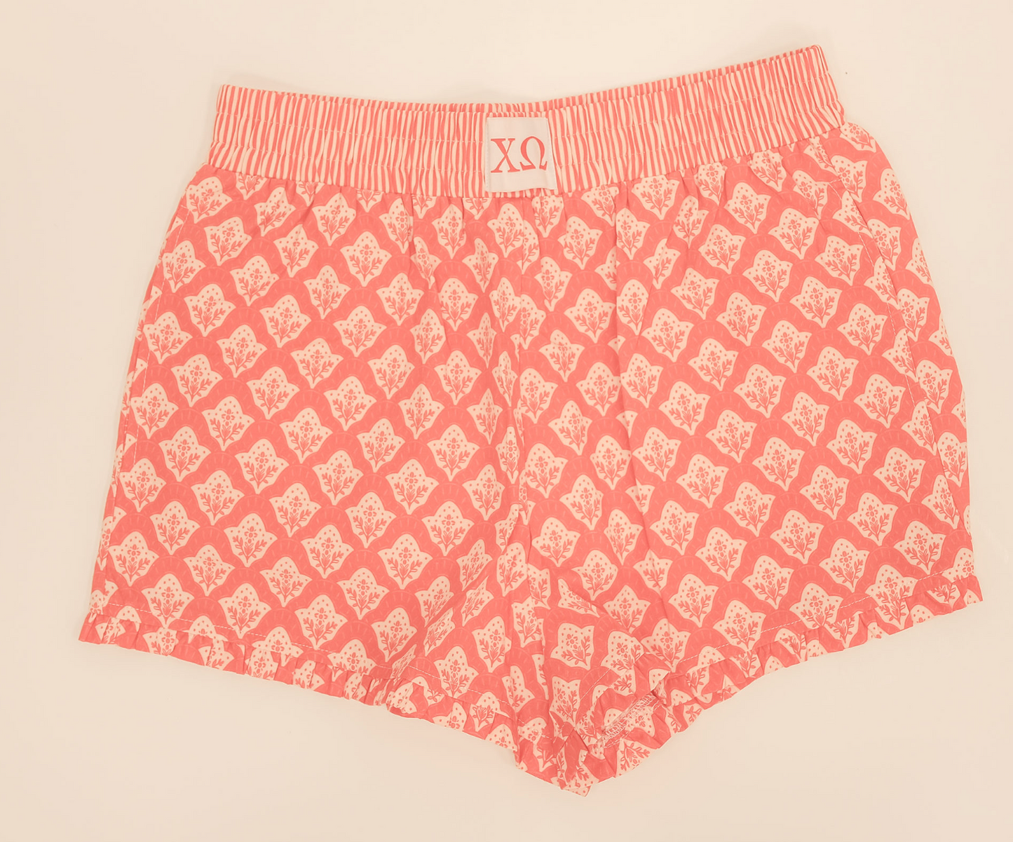 Chi Omega Ruffle Shorts