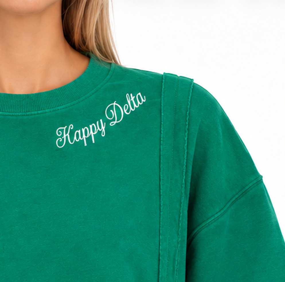 Kappa Delta Embroidered Neckline Pullover